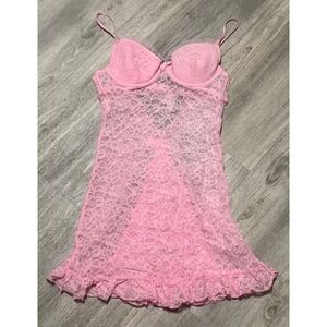 Victoria's Secret "the Lacey" pink lingerie size small‎